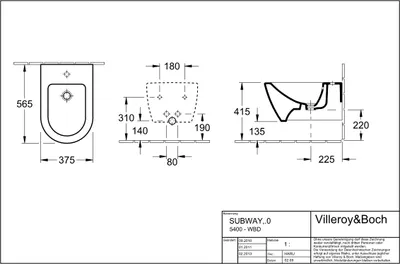 Obrázok produktu pre Villeroy & Boch Bidet Subway 2.0 540000 370x565 Oval White Alpine