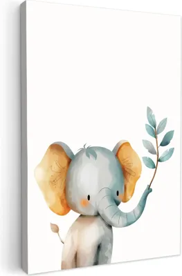 Produktbild von Wanddeko 60x90 cm - Kinder - Elefant, Deko, Deko Wohnzimmer, Bilder, Wanddeko