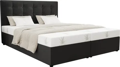 Produktbild von Doppelbett 200x200 mit Stauraum DELILAH 1 - dunkelgrau
