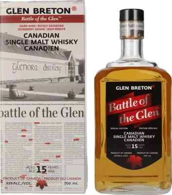 Produktbild von Glen Breton Battle of the Glen 15 Years Old Canadian Single Malt Whisky 43% Vol. 0,7l in Geschenkbox