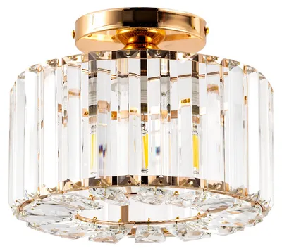 Produktbild von LED Deckenleuchte Kristall Gold E27 Rund Modern 25,0 cm