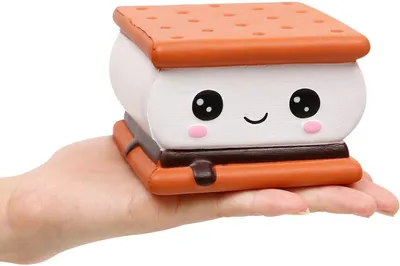 Produktbild von Squishy Schokoladen-Sandwich-Keks, Jumbo-Größe – Quetschspielzeug, langsam aufstehend, zur Stressbewältigung, süßes Design