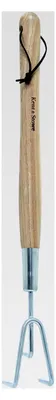 Produktbild von Handgrubber mit 3 Zinken – Gartenwerkzeug aus Edelstahl, zum Auflockern von Böden, mit Eschenholzstiel, Länge: 54 cm