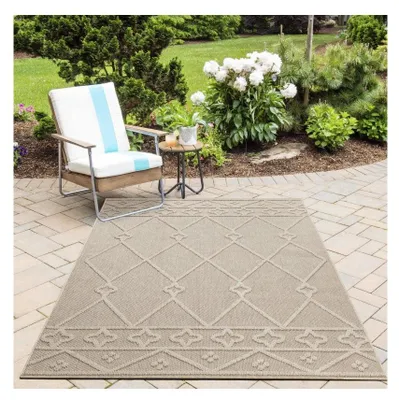 Produktbild von Ayyildiz Outdoor- und Terrassenteppiche Beige 120x170 cm Teppich für Balkon, Küche, Terrasse, Außenbereich, Innenbereich, skandinavisch, geometrisch