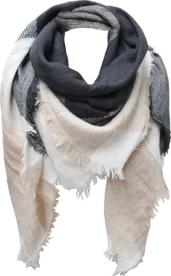 Produktbild von Glamexx24 XXL Schal Kuschelige, warme und wunderschöne Damen Poncho Schal mit verschiedenen Muster Schal Poncho, 1a2 GruenBraunCreme, One size-Farbe: Dunkelgrau Weiß Beige