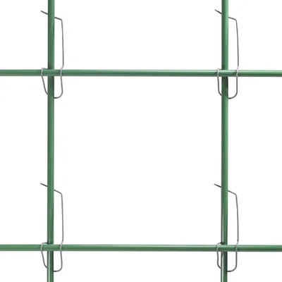 Produktbild von 20 grüne unverwüstliche und langlebige Pflanzstäbe aus Glasfaser (GFK) 1 m x 7 mm + 25 Klammern 8-16 mm zum Bau individueller Rankgitter