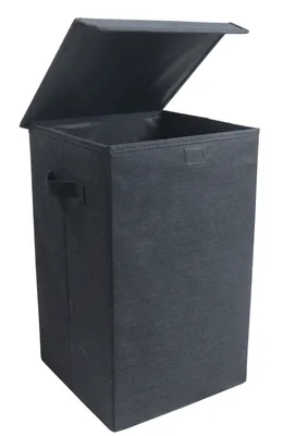 Produktbild von VCM Wäschekorb | Stoff Wäschebox | Wäschetruhe | Maße ca. H. 50 x B. 30 x T. 30 cm | Stoffbox mit Deckel - Dreso M