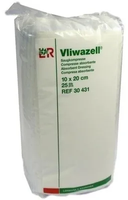 Productafbeelding van L & R Zuigkompressen, 10 x 20 cm, 25 stuks