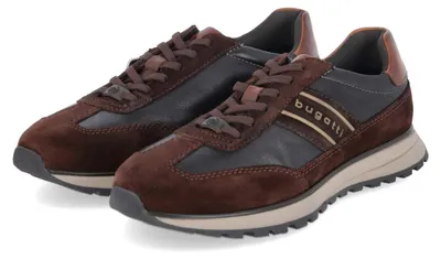 Zdjęcie produktu dla Buty męskie Bugatti, sznurowane, w kolorze ciemnobrązowym i ciemnoszarym, kolor: brązowy, rozmiar EU: 40