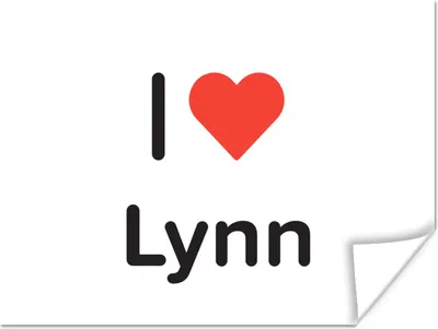 Produktbild von MuchoWow® Poster Ich liebe - Lynn - Mädchen 120x90 cm - Wandbild