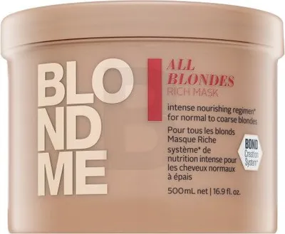 Produktbild von Schwarzkopf Professional BlondMe All Blondes Rich Mask pflegende Haarmaske für blondes Haar 500 ml