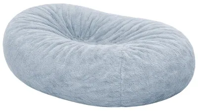 Immagine prodotto di Pouf lungo gigante finta pelliccia grigio chiaro 160 cm