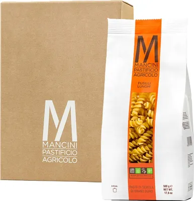 Image de Mancini Pastificio Agricolo - Fusilli Lunghi - Italienische handwerkliche Nudeln - 12 x 500 g