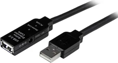Obrázek produktu pro StarTech.com USB2AAEXT15M, 15 m, USB A, USB A, USB 2.0, Samec/samice, Černá