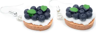 Produktbild von Blaubeerkuchen Ohrringe Miniblings Hänger Heidelbeerkuchen Muffin Tarte Kuchen