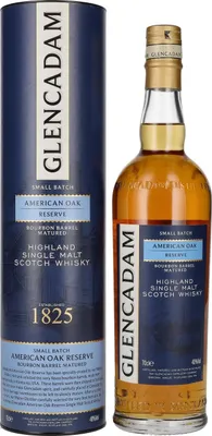 Image de Glencadam Small Batch AMERICAN OAK Reserve Bourbon Barrel Matured 40% Vol. 0,7l en boîte cadeau