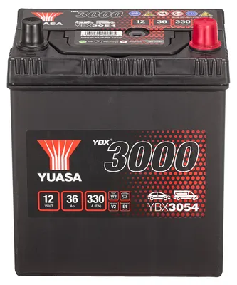 Produktbild von YUASA YBX3000 Starterbatterie 12V 36Ah 330A/EN B19 Batterie