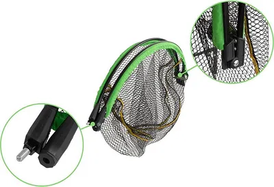 Produktbild von DELPHIN Unterfang Kescherkopf Delphin REAXE FloateR FoldROUND 50x40cm