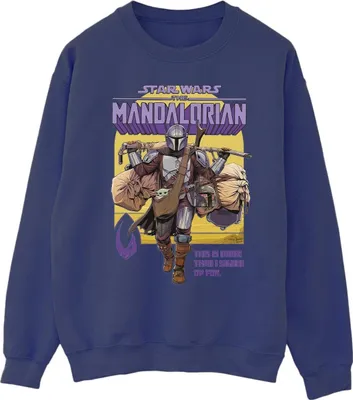 Produktbild von Star Wars - "The Mandalorian More Than I Signed Up For" Sweatshirt für Herren BI46574 (4XL) (Marineblau)