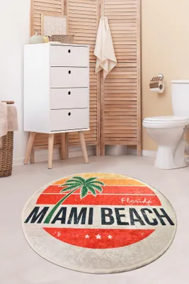 Produktbild von Mijolnir, Miami Beach (100), Badematten, Mehrfarbig, Polyester, 100 x 100 cm