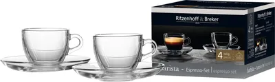 Immagine prodotto di Ritzenhoff & Breker 822038 Ritzenhoff & Breker Set per espresso BARISTA, 4 pezzi