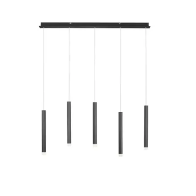 Produktbild von LED Pendelleuchte, Alu, Schwarz, 5-Flammig