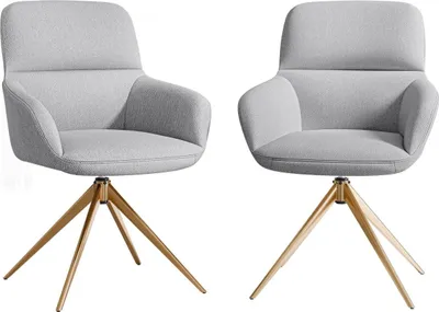 Produktbild von MIRJAN24 Drehsessel Bokiz MUZ/3615/GL (2er-Set), Wohnzimmer, Modern Drehsessel, Drehsessel (Farbe: Lukka 85)