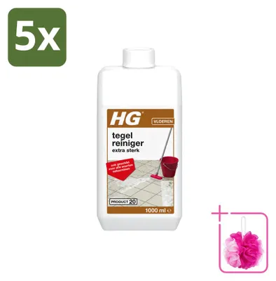 Produktbild von 5 x HG Fliesenreiniger extra stark für alle Natursteinarten 1 l - Sparpackung - 5 Stücke