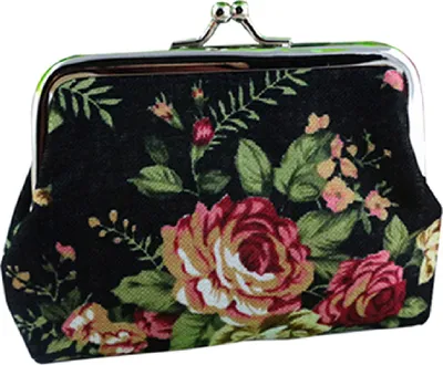 Produktbild von Pocket Wallet Rose Leichte Canvas Kleine kompakte Tasche für Party Blau