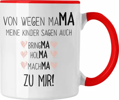 Produktbild von Trendation - Mama Tasse mit Spruch Geschenk Muttertag von Tochter Sohn Mutter Kaffeetasse (Rot)