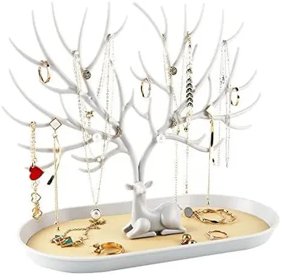 Produktbild von Geweih Schmuck Displayständer Baum Turm hängende Aufbewahrungsstücke Ringe Ohrringe Halsketten Armbänder