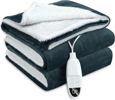 Immagine prodotto di Coperta elettrica in flanella, calda, timer da 10 ore, riscaldamento rapido, protezione contro il surriscaldamento