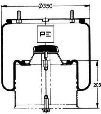 Zdjęcie produktu dla PETERS ENNEPETAL Mieszek pneumatyczny 084.084-72A 20,4 kg