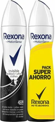 Obrázek produktu pro Rexona Deodorant Motion Sense Invisible On Black&White Clothes Spray 2x200ml