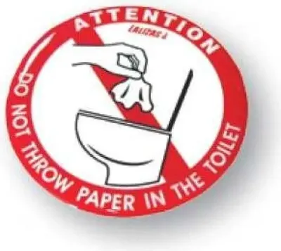 Produktbild von Lalizas No Paper In The Toilet Aufkleber