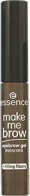A close-up product shot of an essence brand eyebrow mascara.