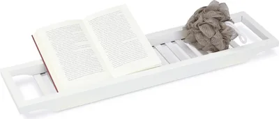 Produktbild von relaxdays Badewannenablage weiß