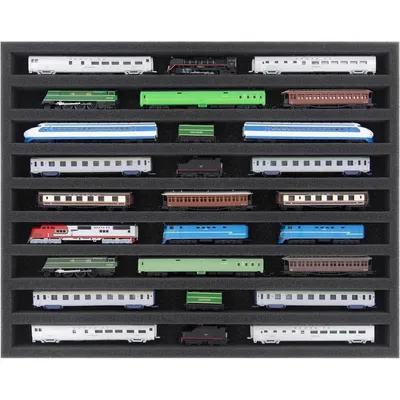 Immagine prodotto di Inserto in schiuma per la scala Z con 9 scomparti per riporre in modo sicuro i modellini ferroviari
