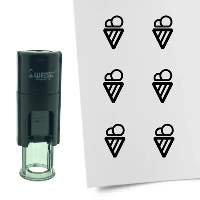 Obrázok produktu pre CombiCraft Stamp Ice Cream 10mm okrúhly - čierny atrament