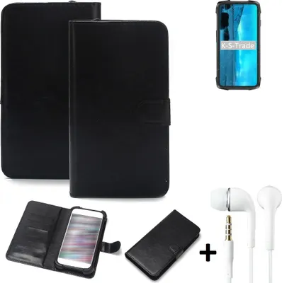Produktbild von K-S-Trade Wallet Case Handyhülle kompatibel mit Cubot KingKong 7 Schutzhülle Flip cover Flipstyle Tasche Hülle Flipcover Slim Bumper schwarz + in