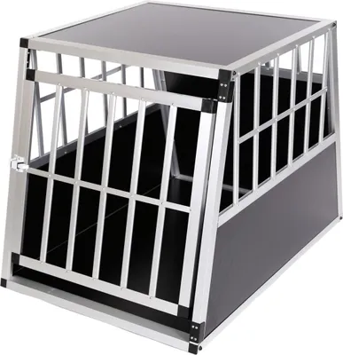 Produktbild von zoomundo Hundetransportbox / Kofferraumbox aus Aluminium - 1-Türig Premium