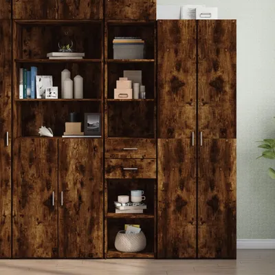 Produktbild von vidaXL Highboard Räuchereiche 40x42,5x185 cm Holzwerkstoff