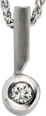 Produktbild von JOBO Anhänger 950 Platin teilmattiert 1 Diamant Brillant 0,16ct.