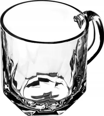 Image de Tasse en verre - Tasse en verre avec anse - 300 ml - Pour le café, le thé, l'eau, les jus - e FCM