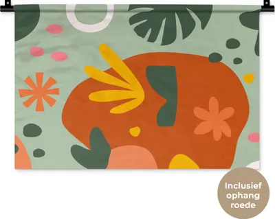 Produktbild von MuchoWow® Wandteppich Wandbehang Monstera - Pflanzen - Muster 60x40 cm Tapisserie Dekoration Wandtuch - Wanddekorationen