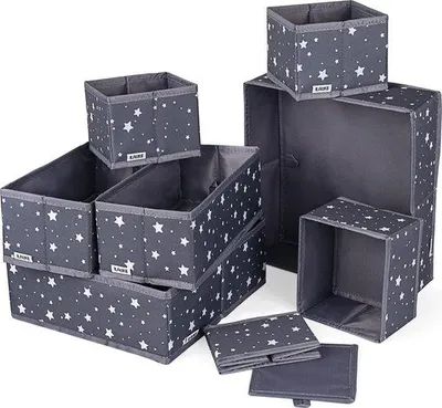 Produktbild von Lichtgrauer Stoffen Organizer für Unterwäsche und Kleidung