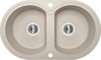 Produktbild von Design Granitspüle 2 Becken Beige