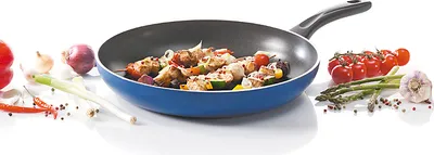 Produktbild von Karl Krüger 1020ST, Rund, Allzweckpfanne, Schwarz, Blau, Aluminium, Keramik, Gas, Halogen, Versiegelte Platte, 20 cm