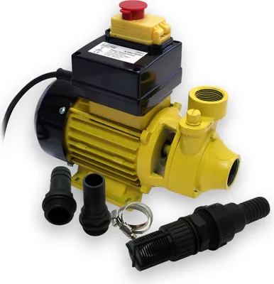 Produktbild von Wiltec Heizöl- und Dieselpumpe 230V 550W 40l/min Umfüllpumpe mit Rückschlagventil, Schlauchschellen und Schlauchtüllen, Absaugpumpe