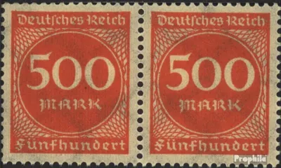 Produktbild von Briefmarken Deutsches Reich 1923 Mi 272wP waagerechtes Paar postfrisch Ziffern